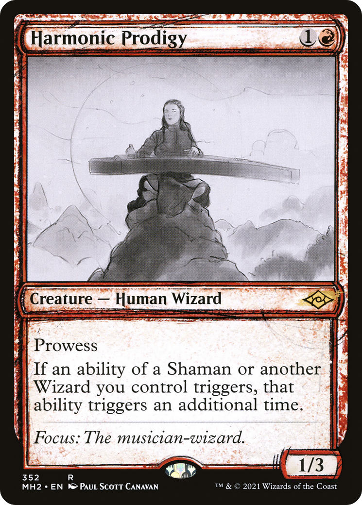 FOIL Harmonic Prodigy (Showcase) (MH2-352) - Modern Horizons 2 - Magic The Gathering