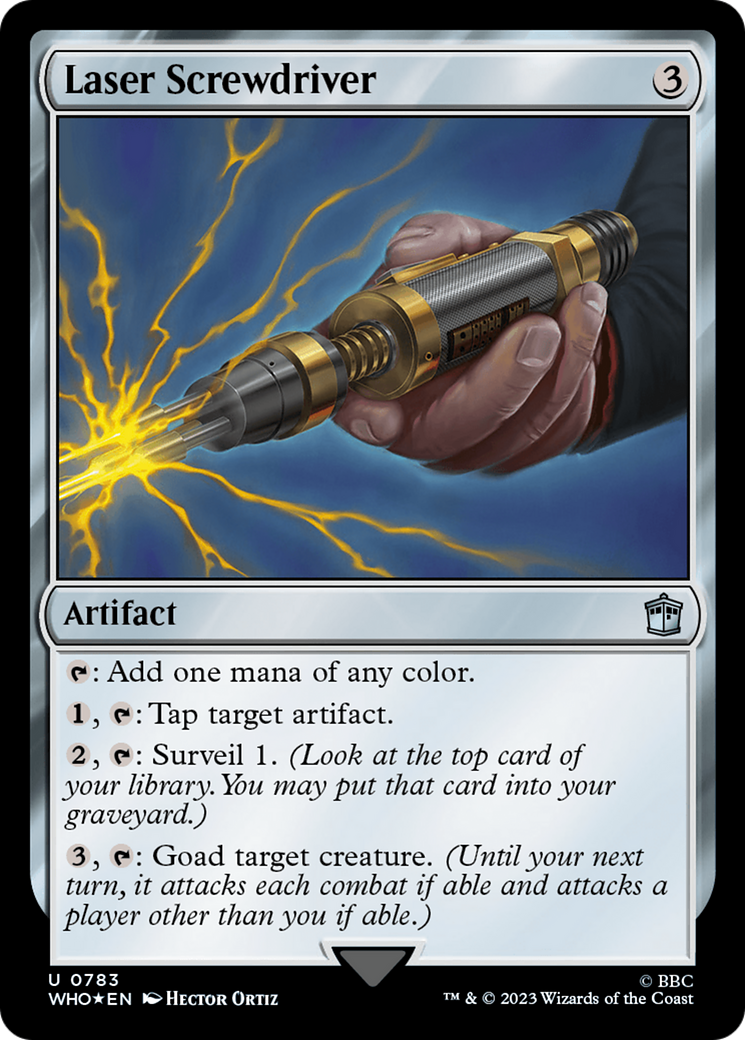 FOIL Laser Screwdriver (Surge Foil) (WHO-783) - Doctor Who - Magic The Gathering