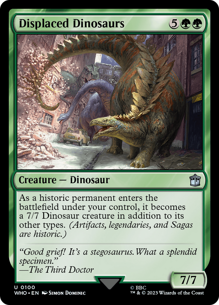 Displaced Dinosaurs (WHO-100) - Doctor Who - Magic The Gathering