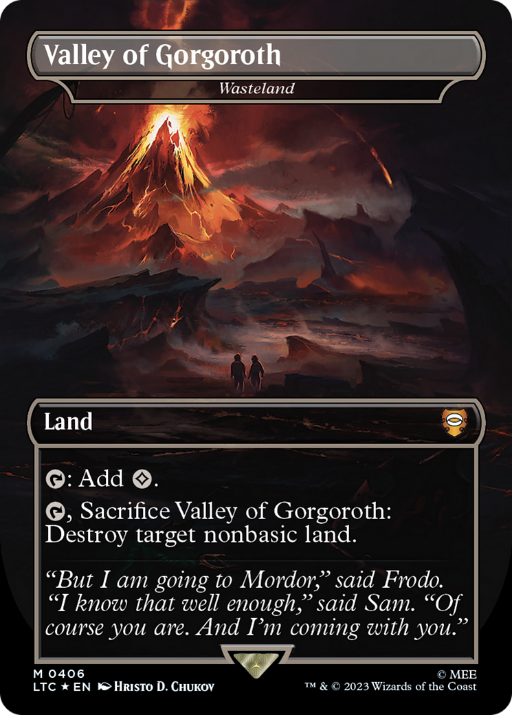 FOIL Valley of Gorgoroth - Wasteland (Surge Foil) (LTC-406) - Tales of Middle-earth Commander - Magic The Gathering