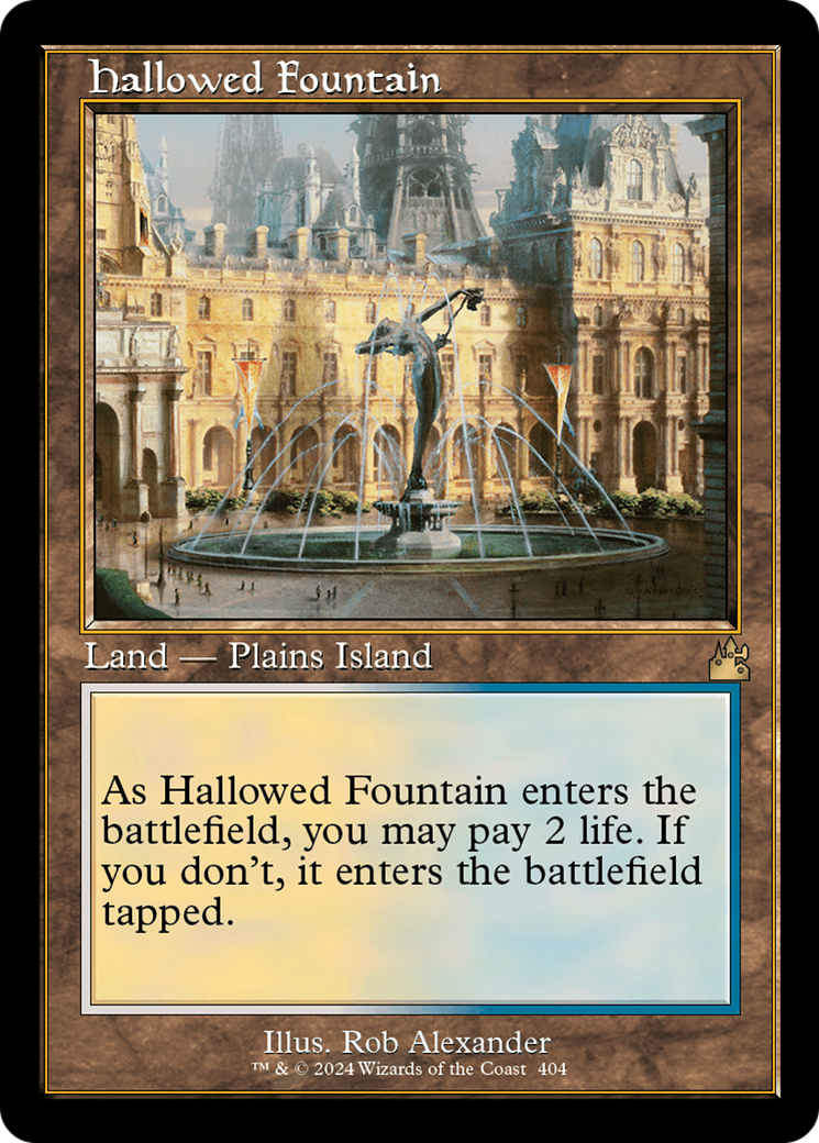 Hallowed Fountain (Retro Frame) (RVR-404) - Ravnica Remastered - Magic The Gathering