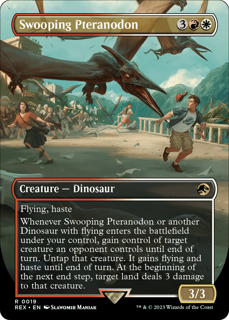 Swooping Pteranodon (Borderless) (REX-019) - Jurassic World Collection - Magic The Gathering