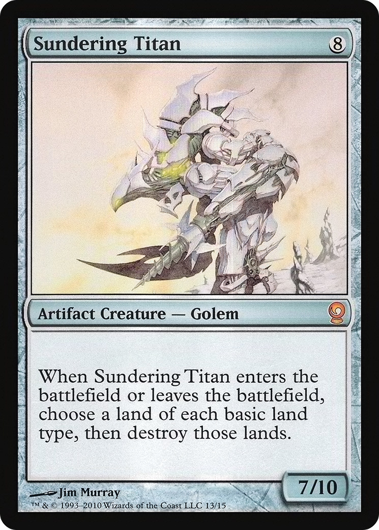 FOIL Sundering Titan (V10-013) - From the Vault: Relics - Magic The Gathering