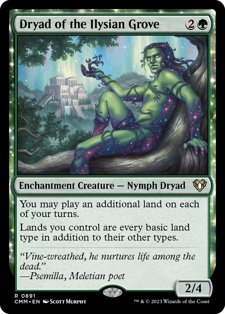 Dryad of the Ilysian Grove (CMM-891) - Commander Masters - Magic The Gathering