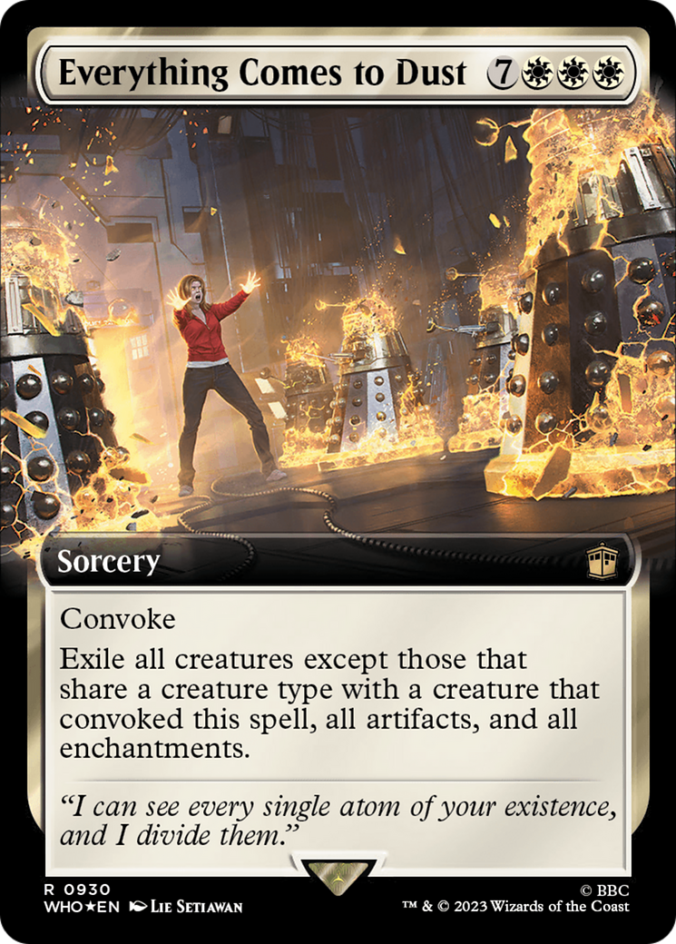 FOIL Everything Comes to Dust (Extended Art) (Surge Foil) (WHO-930) - Doctor Who - Magic The Gathering