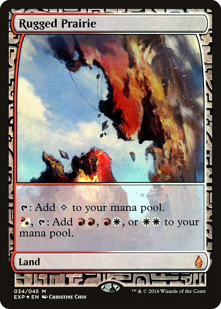 FOIL Rugged Prairie (EXP-034) - Zendikar Expeditions - Magic The Gathering