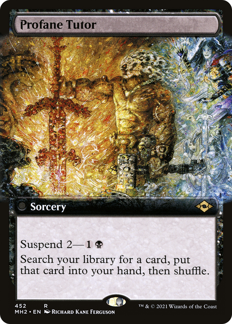 FOIL Profane Tutor (Extended Art) (MH2-452) - Modern Horizons 2 - Magic The Gathering