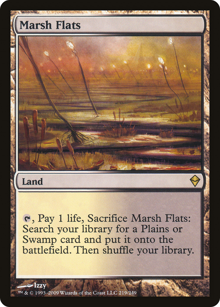 FOIL Marsh Flats (ZEN-219) - Zendikar - Magic The Gathering