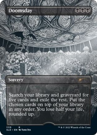 FOIL Doomsday (Borderless) (Foil Etched) (SLD-1115) - Secret Lair Drop Series - Magic The Gathering