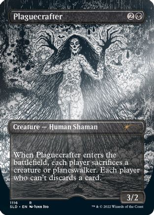 FOIL Plaguecrafter (Borderless) (Foil Etched) (SLD-1116) - Secret Lair Drop Series - Magic The Gathering