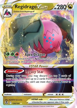 Regidrago VSTAR 136/195 - Pokemon Silver Tempest Holofoil