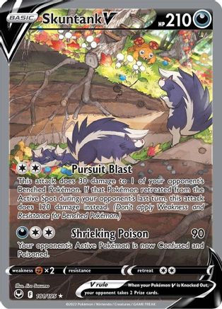 Skuntank V 181/195 - Pokemon Silver Tempest Holofoil