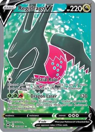 Regidrago V 183/195 - Pokemon Silver Tempest Holofoil
