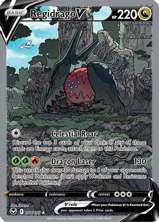 Regidrago V 184/195 - Pokemon Silver Tempest Holofoil