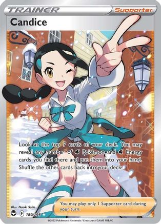 Candice 189/195 - Pokemon Silver Tempest Holofoil
