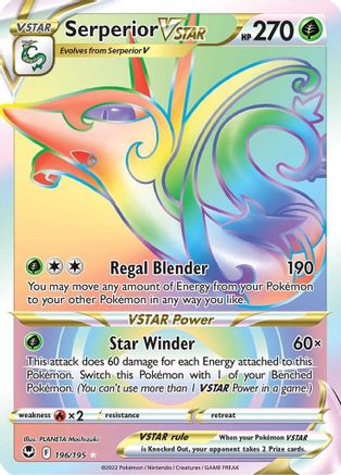 Serperior VSTAR 196/195 - Pokemon Silver Tempest Holofoil