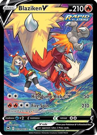 Blaziken V TG14/30 - Pokemon Silver Tempest Trainer Gallery Holofoil