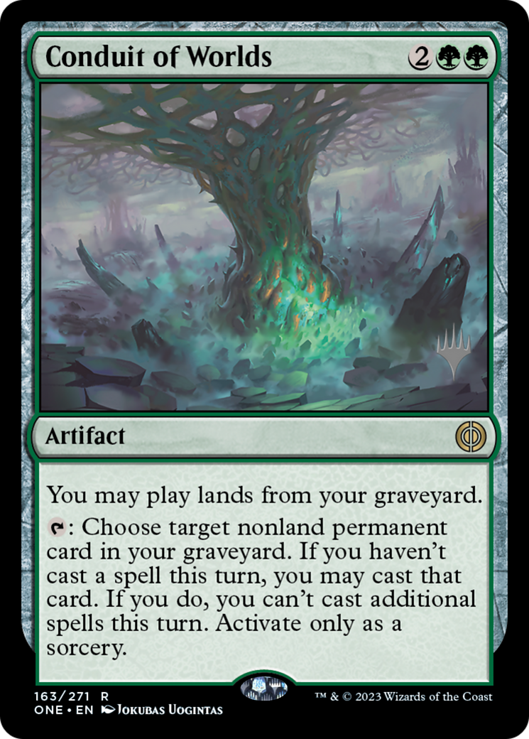 FOIL Conduit of Worlds (PPONE-163P) - Phyrexia: All Will Be One Promos - Magic The Gathering