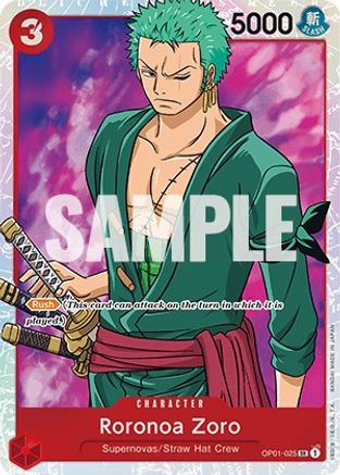 Roronoa Zoro 025 [OP01-025] One Piece - Romance Dawn