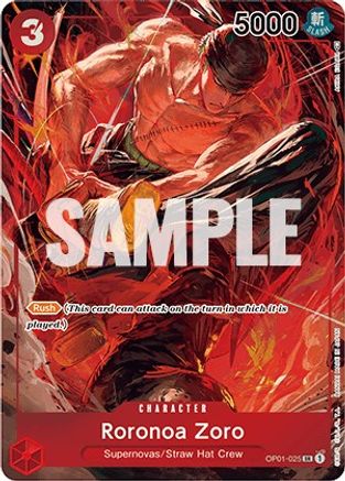 Roronoa Zoro 025 Parallel [OP01-025] One Piece - Romance Dawn