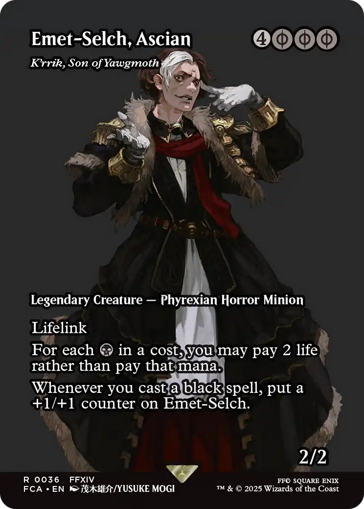 Emet-Selch, Ascian - K'rrik, Son of Yawgmoth (Showcase) (FCA-036) - FINAL FANTASY: Through the Ages - Magic The Gathering
