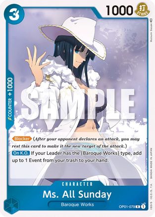 Ms All Sunday [OP01-079] One Piece - Romance Dawn