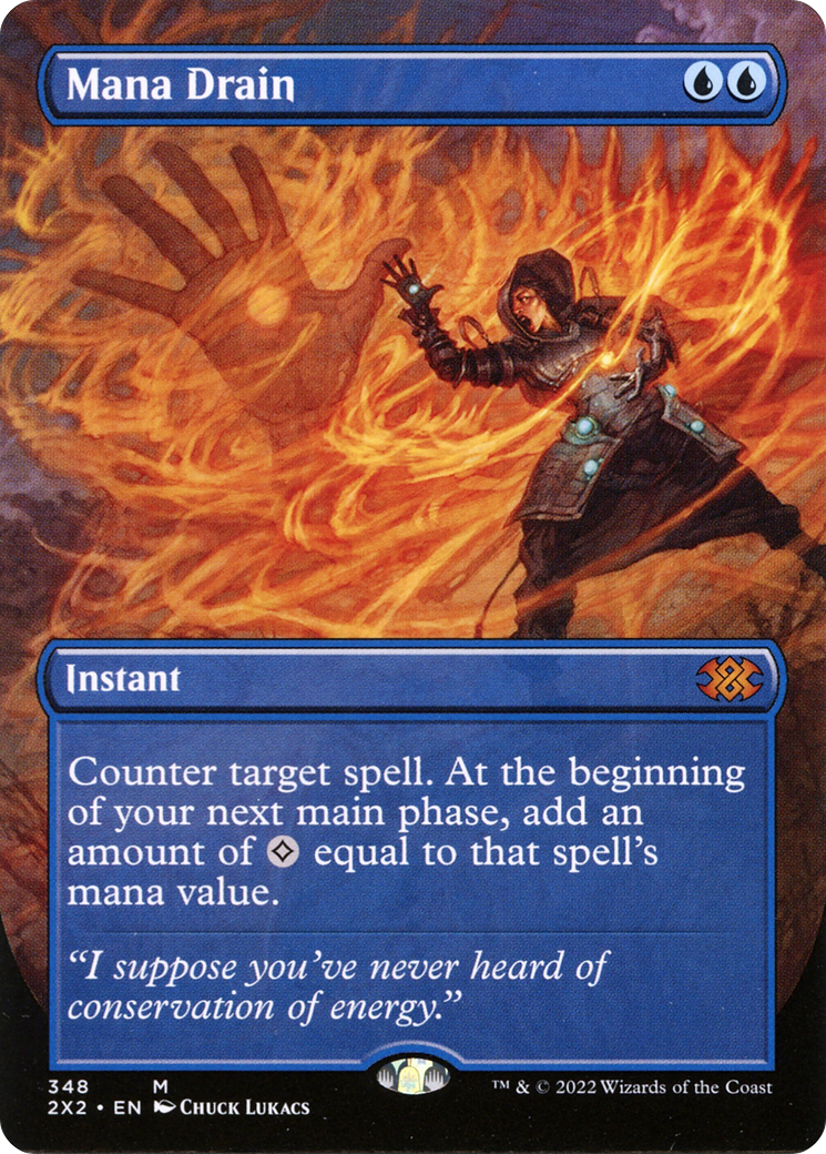 Mana Drain (Borderless) (2X2-348) - Double Masters 2022 - Magic The Gathering