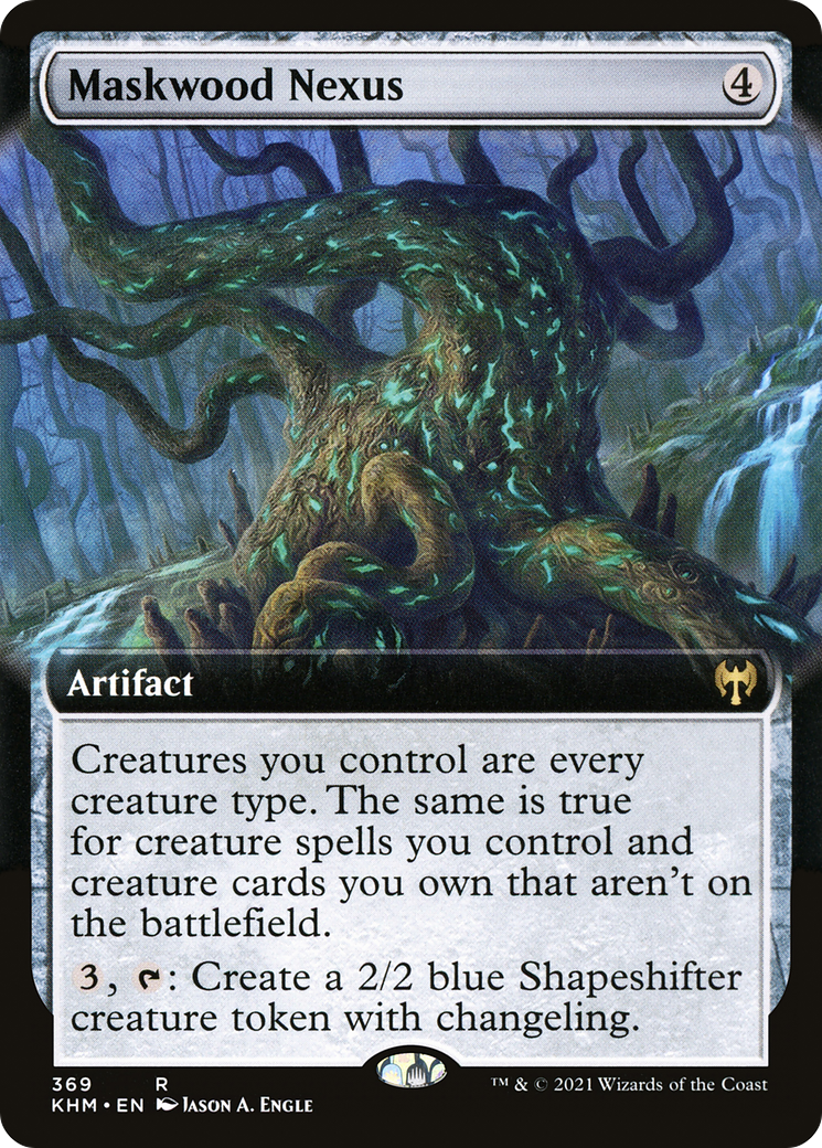 FOIL Maskwood Nexus (Extended Art) (KHM-369) - Kaldheim - Magic The Gathering
