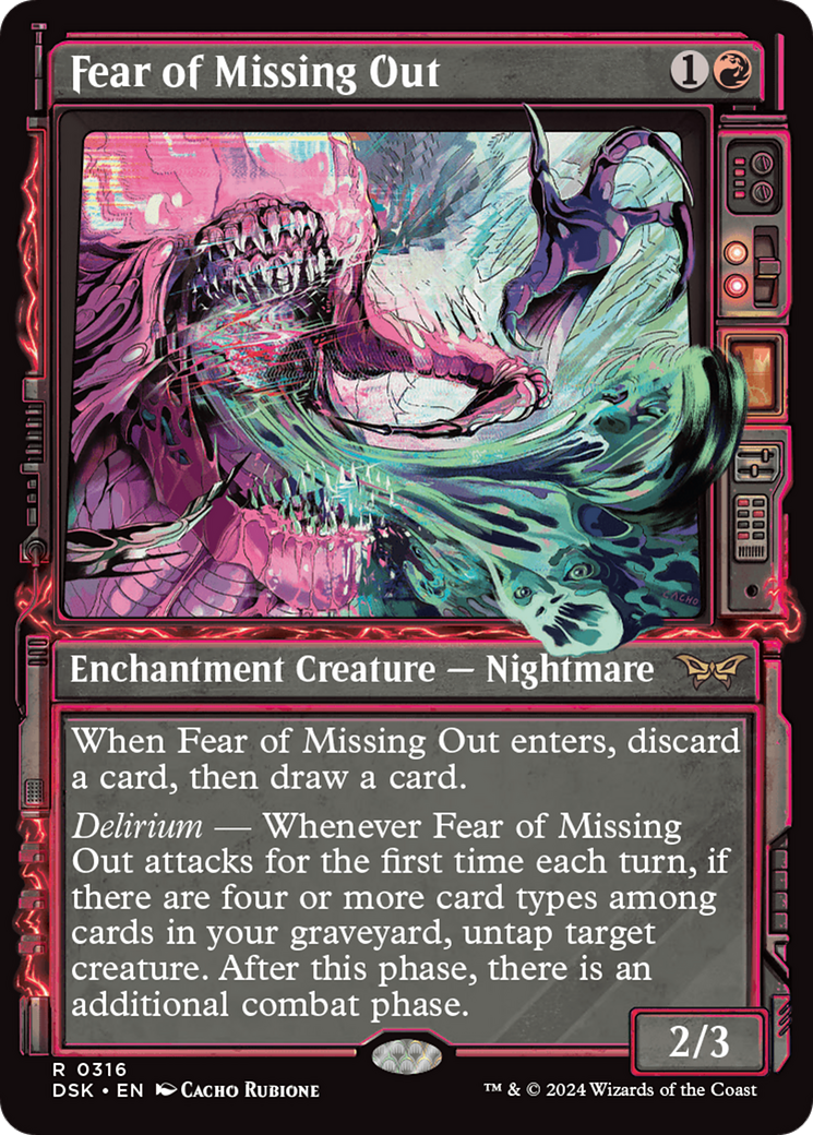 FOIL Fear of Missing Out (DSK-316) - Duskmourn: House of Horror - Magic The Gathering