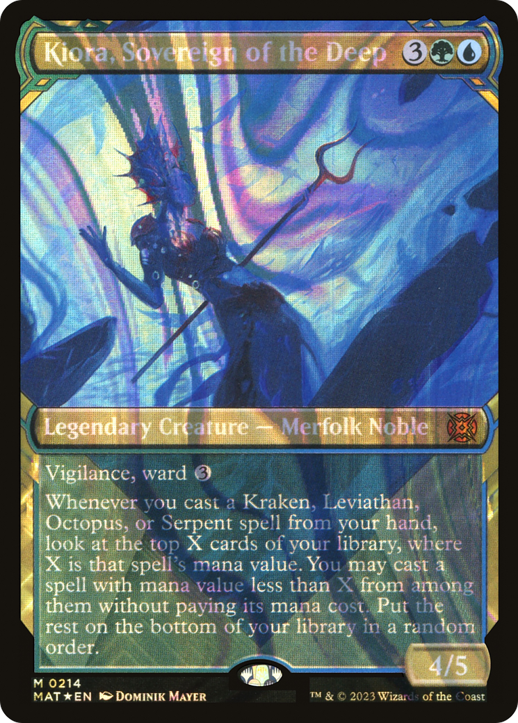 FOIL Kiora, Sovereign of the Deep (Halo Foil) (MAT-214) - March of the Machine: The Aftermath - Magic The Gathering