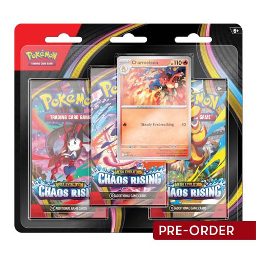 Pokemon TCG Mega Evolution Chaos Rising Three Booster Blister
