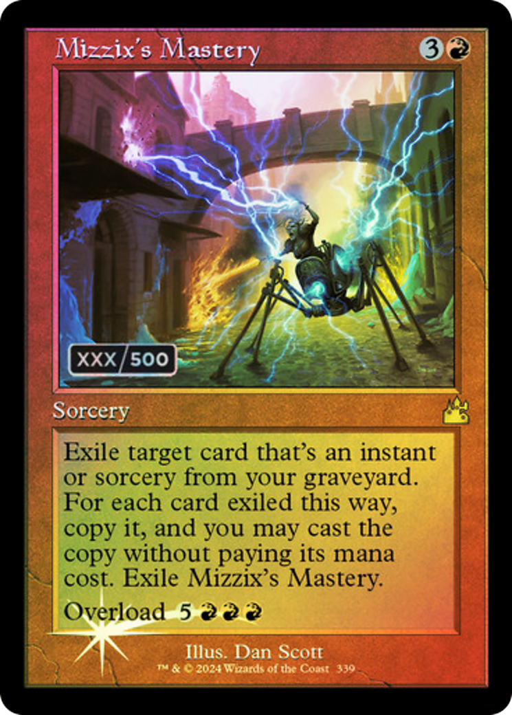 FOIL Mizzix's Mastery (Retro Frame) (Serial Numbered) (RVR-339) - Ravnica Remastered - Magic The Gathering