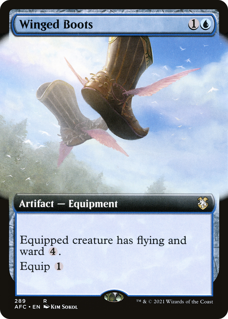 Winged Boots (Extended Art) (AFC-289) - Forgotten Realms Commander - Magic The Gathering