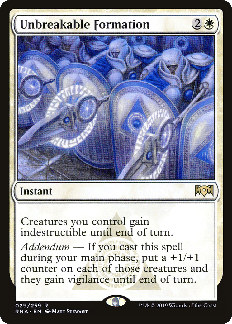 FOIL Unbreakable Formation (RNA-029) - Ravnica Allegiance - Magic The Gathering