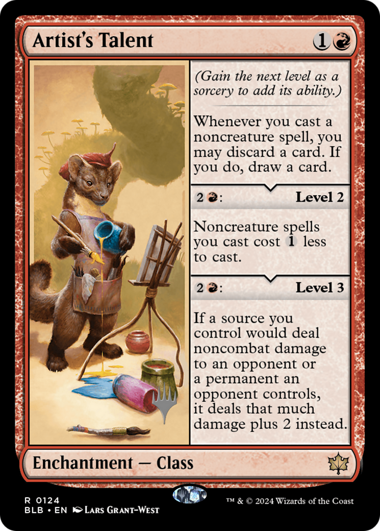 Artist's Talent (PPBLB-124) - Bloomburrow Promos - Magic The Gathering