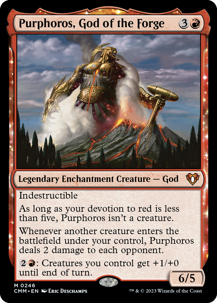 FOIL Purphoros, God of the Forge (CMM-246) - Commander Masters - Magic The Gathering