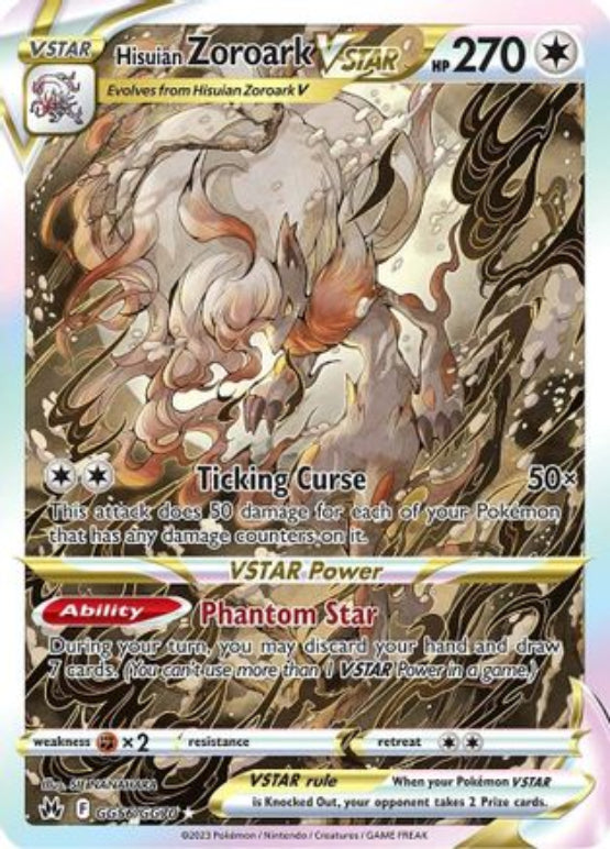 Hisuian Zoroark VSTAR GG56/70 - Crown Zenith Galarian Gallery Holofoil
