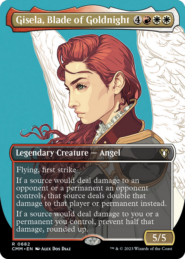 Gisela, Blade of Goldnight (Borderless) (CMM-682) - Commander Masters - Magic The Gathering