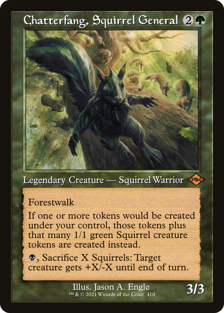 FOIL Chatterfang, Squirrel General (Retro Frame) (MH2-410) - Modern Horizons 2 - Magic The Gathering