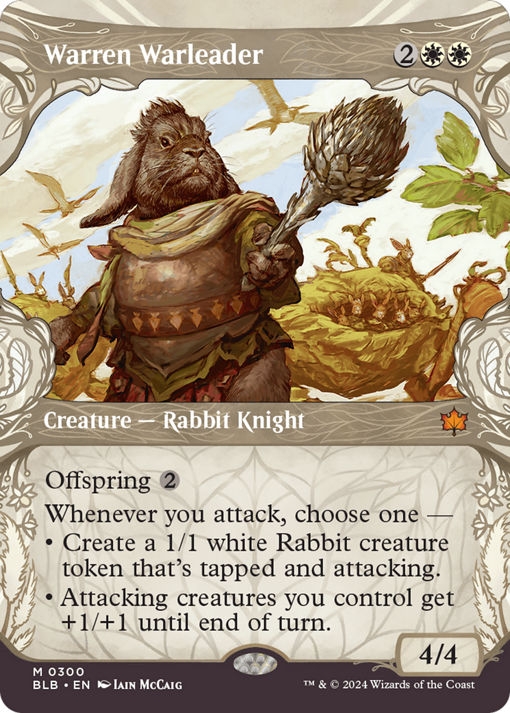 Warren Warleader (Showcase) (BLB-300) - Bloomburrow - Magic The Gathering