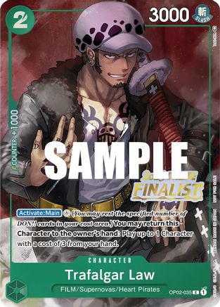 Trafalgar Law (Online Regional 2023) [Finalist] (OP02-035) - One Piece Promotion Cards