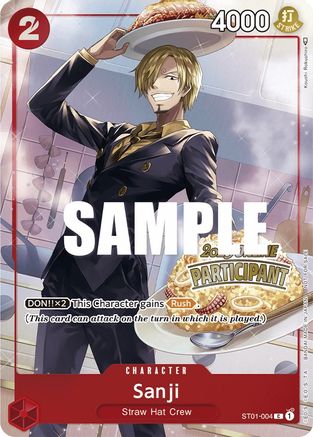 Sanji (Online Regional 2023) [Participant] (ST01-004) - One Piece Promotion Cards