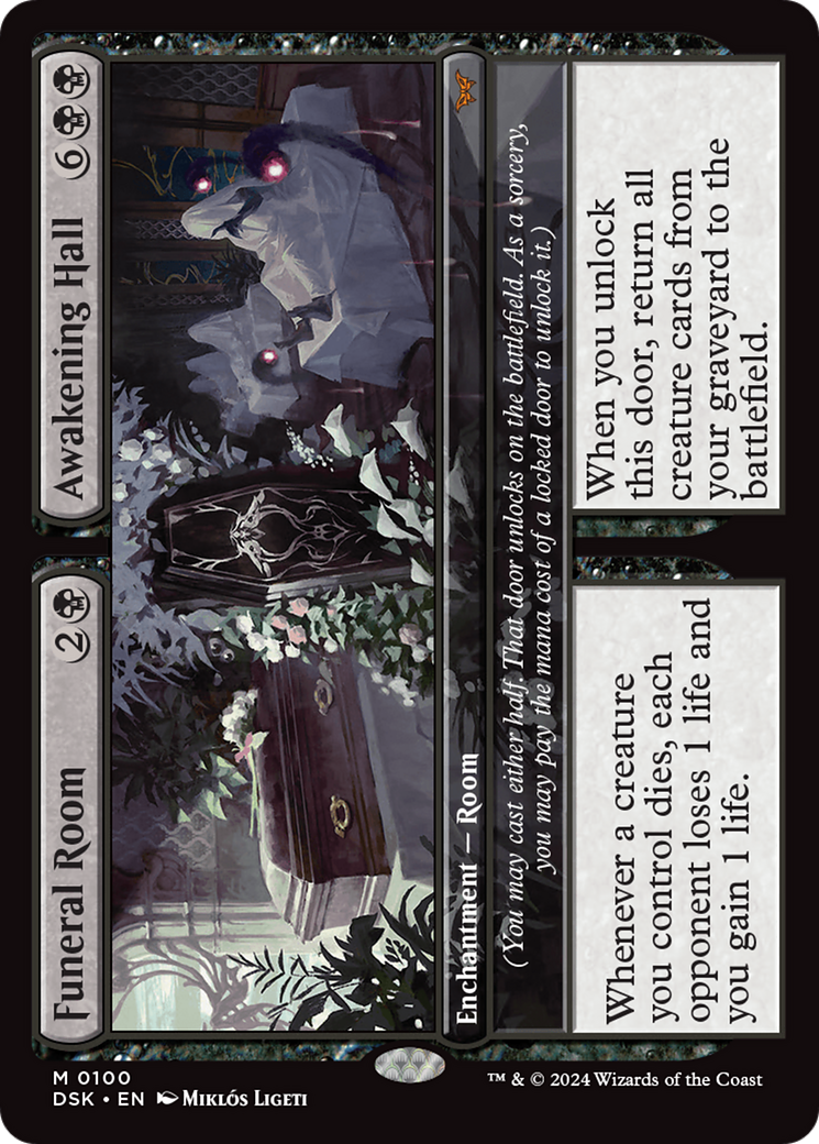 FOIL Funeral Room // Awakening Hall (DSK-100) - Duskmourn: House of Horror - Magic The Gathering