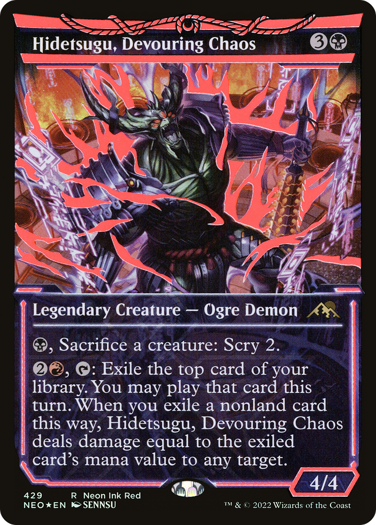 FOIL Hidetsugu, Devouring Chaos (NEO-429) - Kamigawa: Neon Dynasty - Magic The Gathering