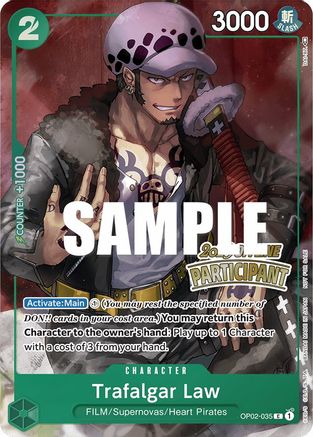 Trafalgar Law (Offline Regional 2023) [Participant] (OP02-035) [OP-PR]
