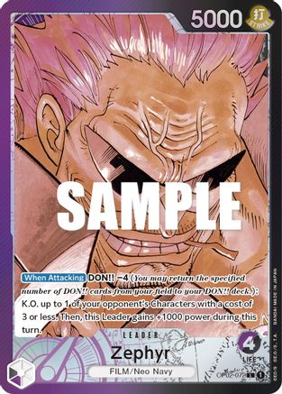 Zephyr (Alternate Art) [OP02-072] One Piece - Paramount War