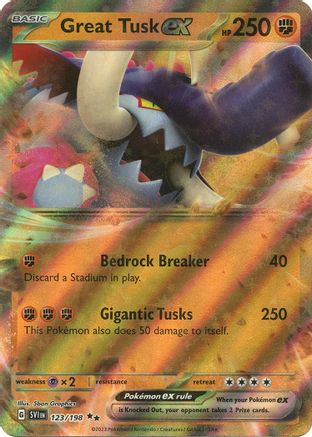 Great Tusk ex - 123/198 (123) [SV1] Pokemon SV01: Scarlet & Violet Base Set