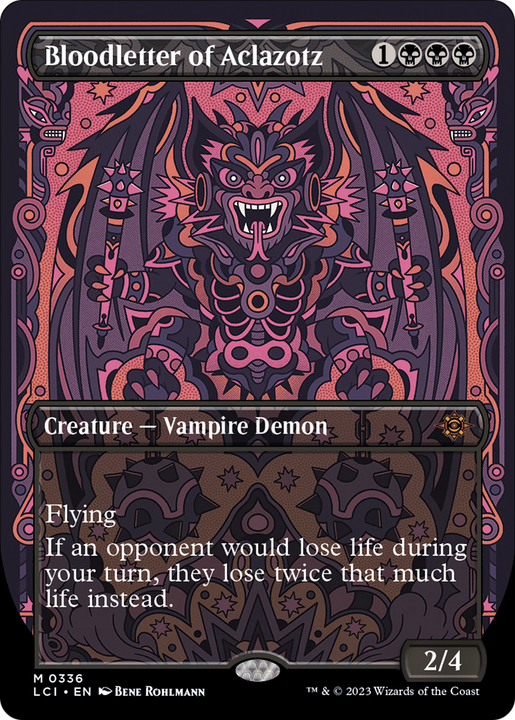 FOIL Bloodletter of Aclazotz (Borderless) (LCI-336) - The Lost Caverns of Ixalan - Magic The Gathering