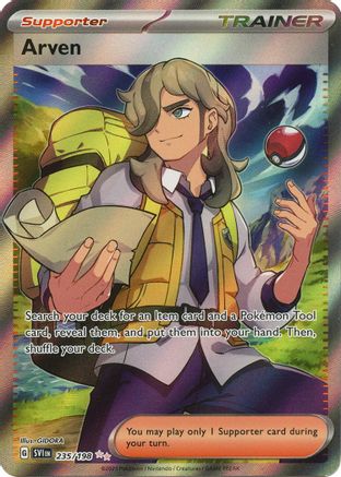 arven pokemon card 249 198 Arven 235/198 235 SV1 Pokemon SV01: Scarlet & Violet Base Set – Gameology