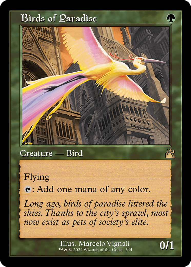 Birds of Paradise (Retro Frame) (RVR-344) - Ravnica Remastered - Magic The Gathering
